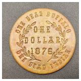 Controversial 1876 $1 Token