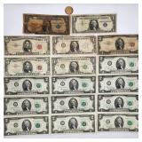 Silver Certificates + US & Federal Reserve Notes