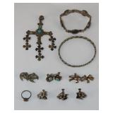 Sterling & Mexican Silver Marked Jewelry