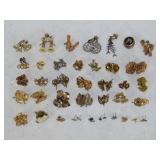 Selection Of Vintage Leaf, Floral & Novelty Earrin
