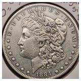 1884 Morgan Silver Dollar