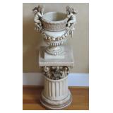 Cherub Urn and Pedestal