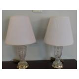 Pair Of Glass Table Lamps