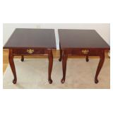 Cherry Finish Queen Anne Style Tables