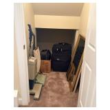 Closet Vacuum, Luggage, and Mirrors