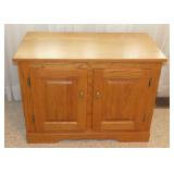 Solid Oak Two Door Cabinet
