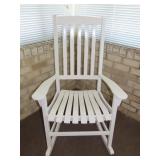 White Slat Back Rocking Chair