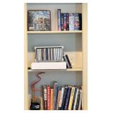 Books, CDs, VHS Tapes, and Decor