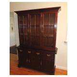 Cresent Cherry Finish China Cabinet