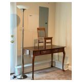 Queen Anne Style Desk, Chair, and Lamp