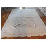 Chained Floral Embroidered Quilt