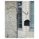 Metal Shepherd Hooks and Bird Feeder