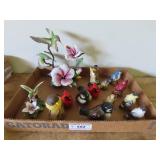 Bird Figurines and Floral Decor