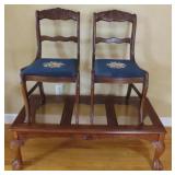 Chairs and Glass Top Coffee Table