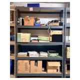Metal Storage Shelf and Contents