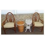 Rattan Chairs And Wicker Baskets