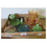 Green and Amber Glassware