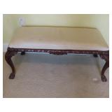Chippendale Style Upholstered Bench