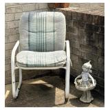Patio Chair and Garden Figure
