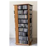 CD Collection With Rotating Storage Rack