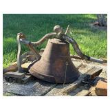 Large Iron Bell With Stand