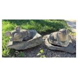 Concrete Pig Garden Figures