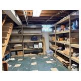 Basement Storage Racks And Contents