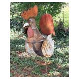 Sheet Metal Rooster Yard Sculpture