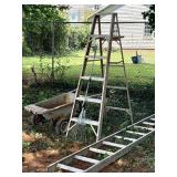 Ladders, Garden Cart & Rake