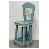 Painted High Back Stool Chair