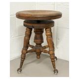Oak Swivel Piano Stool