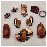 Vintage Copper & Amber Jewelry