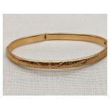 14K Gold Hinged Bangle Bracelet