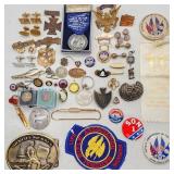 Mens Jewelry + NRA & WWII Mothers Masonic Etc