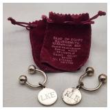 Egyptian 900 Silver Key Rings (2)