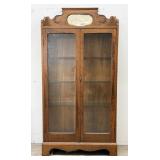 Oak Two-Door Bookcase