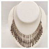 925 Silver India Waterfall or Bib Necklace