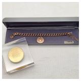 Gold Filled & 10K Woodies Bracelet Rubies +
