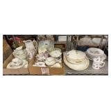 Floral China and Serving Pieces