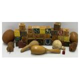 Vintage Wooden Blocks and Toys