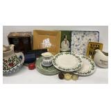 Mixed Ceramic Plates and Pitchers