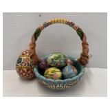 Jim Shore Easter Basket and Eggs