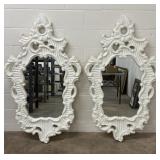 Ornate White Baroque Style Mirrors