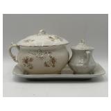 Floral Covered Serving Set