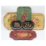 Hand Painted Metal Tole Trays