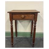 Walnut Single Drawer Stand Table