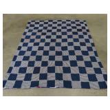 Blue Checker Patchwork Quilt
