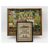 Framed Needlepoint Samplers