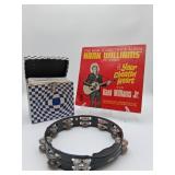 Records Case and Tambourine