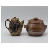 Studio Pottery Teapot and Lidded Jar